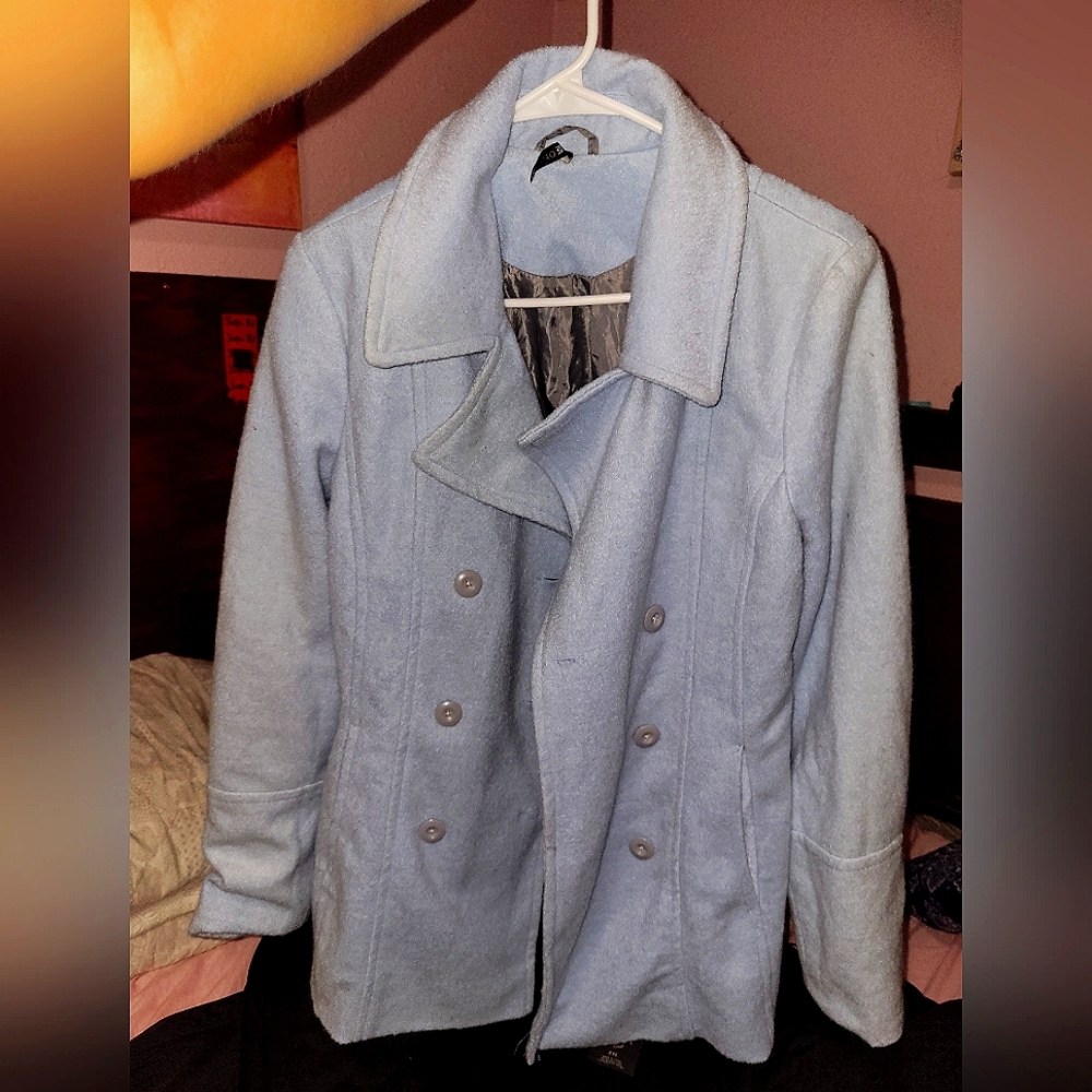 Light Blue Pea Coat